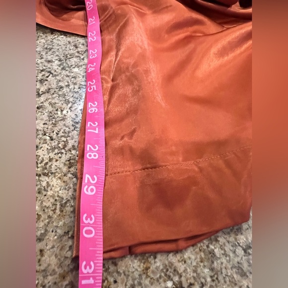 WeWoreWhat Slip Wide Leg Jumpsuit, size Small NWT straps & zipper color clay - Picture 9 of 14